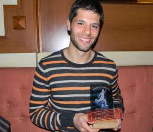 Filip Ivanovski with his award