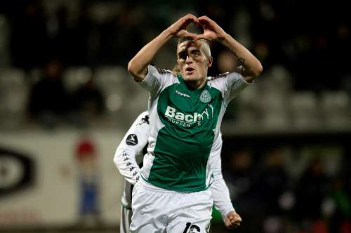 Aleksandar Stankov after his goal; photo: nordjyske.dk